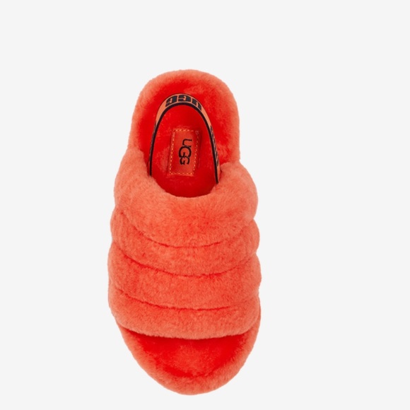 NWT UGG Fluff Yeah Slides hazard orange - Picture 5 of 6